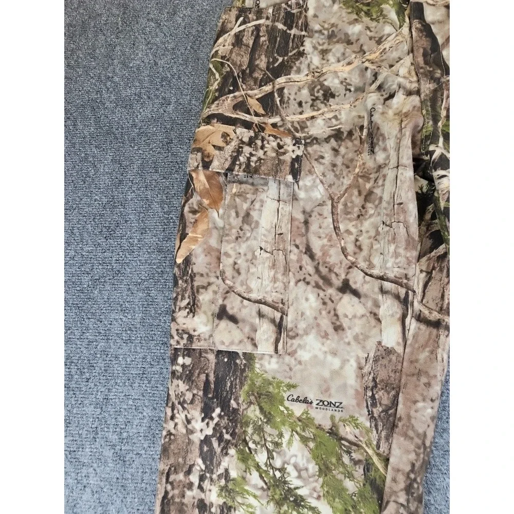 Cabela's ZONZ Woodlands Mens 34 Reg Camouflage Cargo Hunting Pants 1493